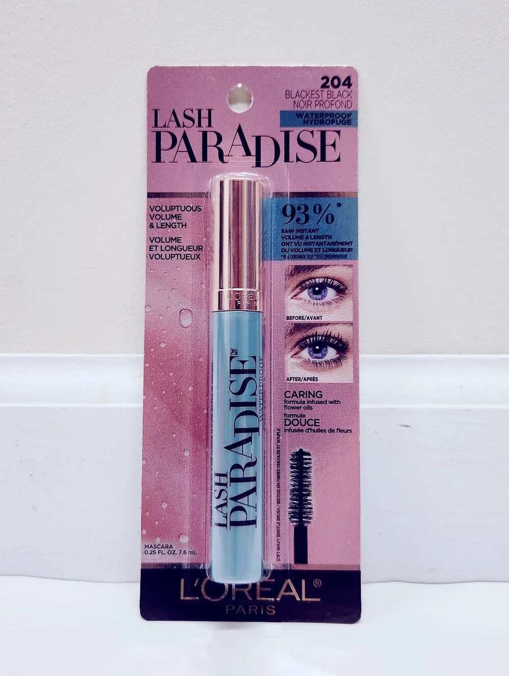 🐢2/$15 Loreal Paris Voluminous Lash Paradise Waterproof Mascara Blackest Black